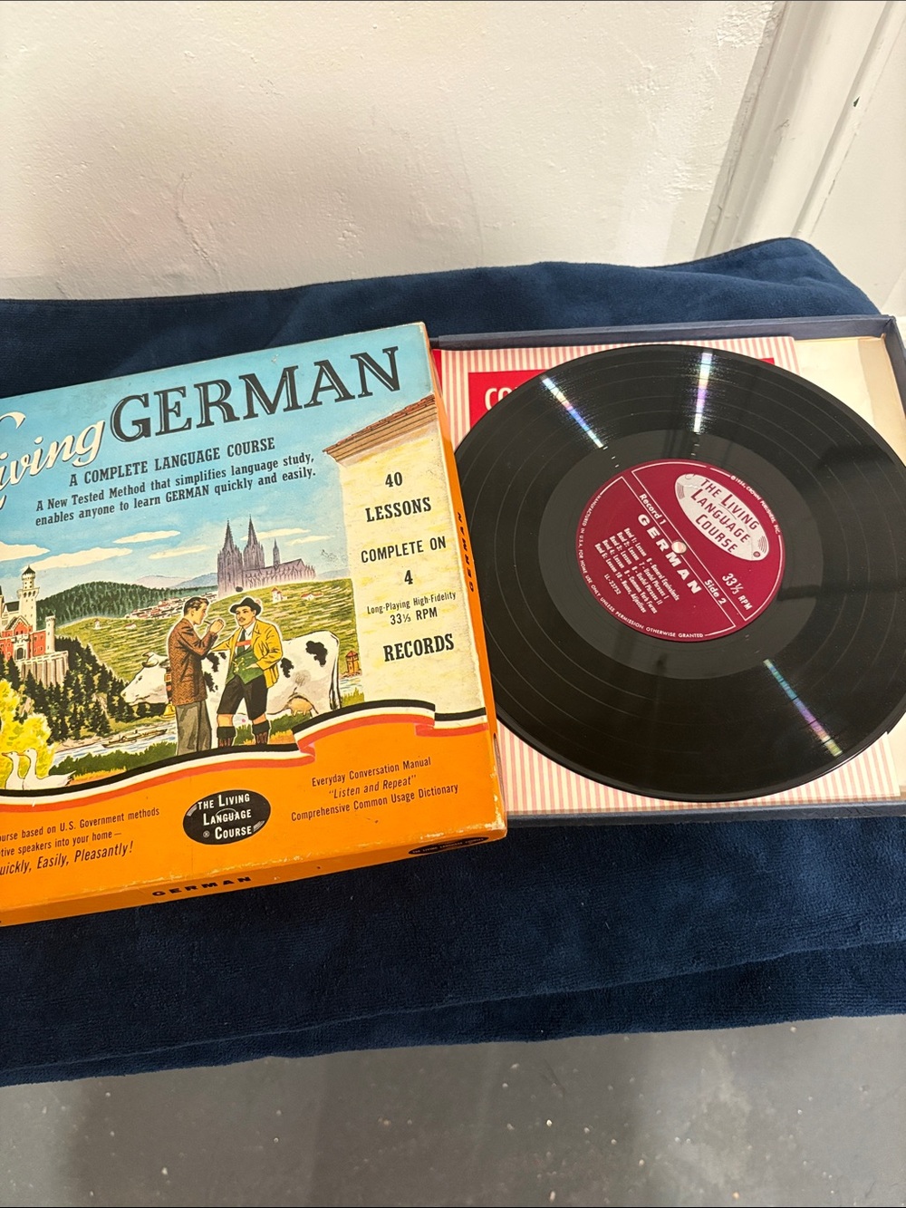: Living German 40-Lesson Record Set - Blue & Orange